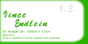 vince endlein business card